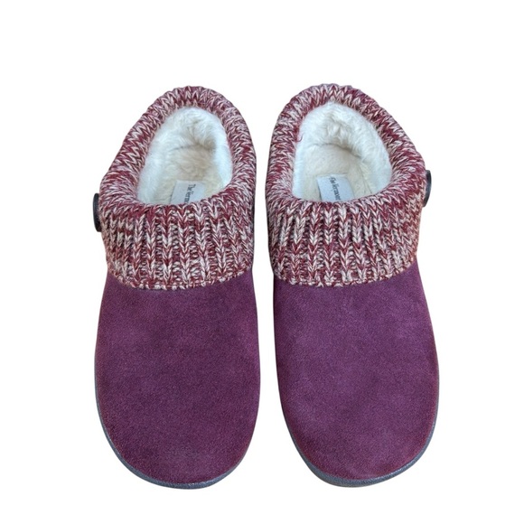 EUC The Vermont Country Store Women's Suede Slipper Clogs With Ragg Cuffs Sz 7M - Picture 3 of 10